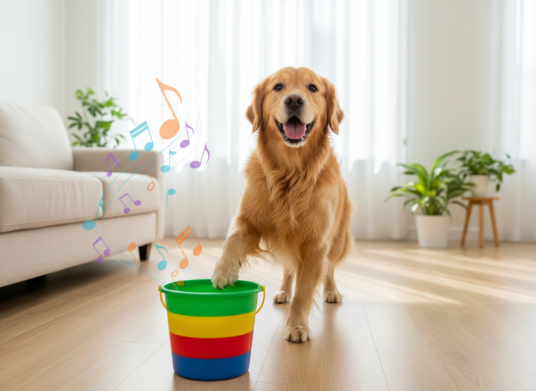 5 Easy Steps to Teach Your Dog to Play Bucket Drums