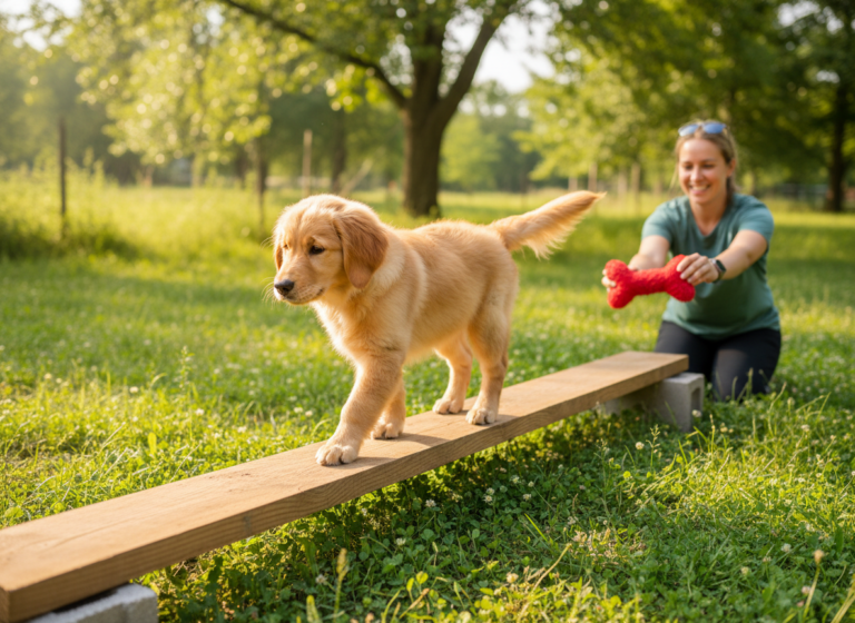 Backyard Agility: DIY Balance Beam Training for Puppies