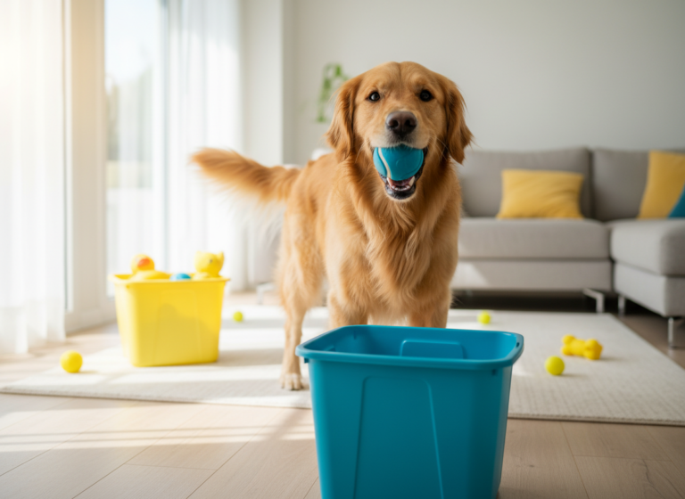 Can Dogs See Color? How to Teach Your Dog to Sort Toys into Bins