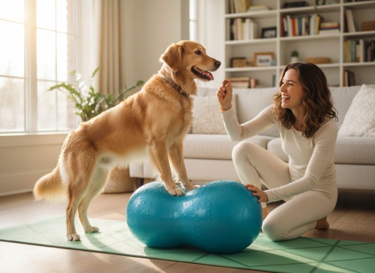 Canine Core Strength: Beginner Balance Exercises Using a Peanut Ball