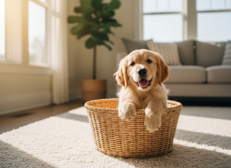 Cute Overload: Teaching Puppies to Hop into Baskets