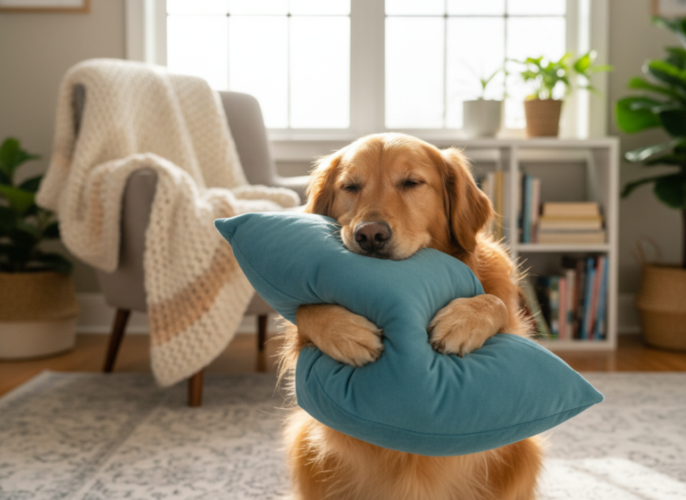 Cute Trick Alert: Teach Your Dog to Hug a Pillow Instantly