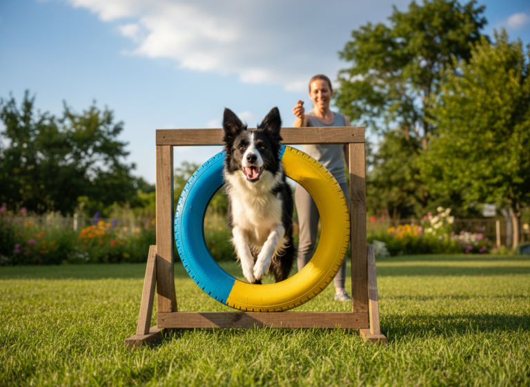 DIY Agility Course: How to Teach the Tire Jump in Your Backyard