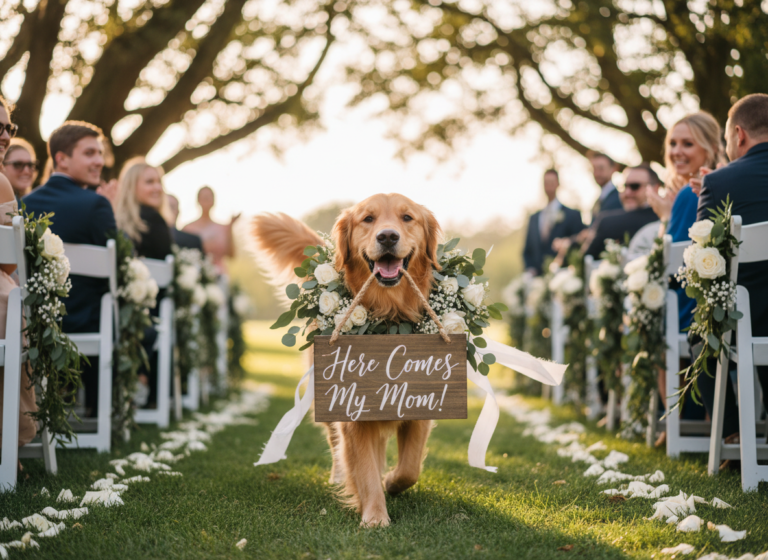 DIY Wedding Dog: Training Your Pup to Carry a Sign Down the Aisle