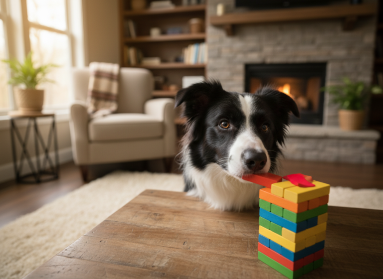 How to Teach Your Dog to Pull a Jenga Block Without Toppling the Tower