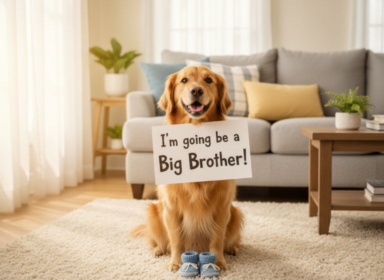 How to Train Your Dog to Hold a Sign for Perfect Announcements