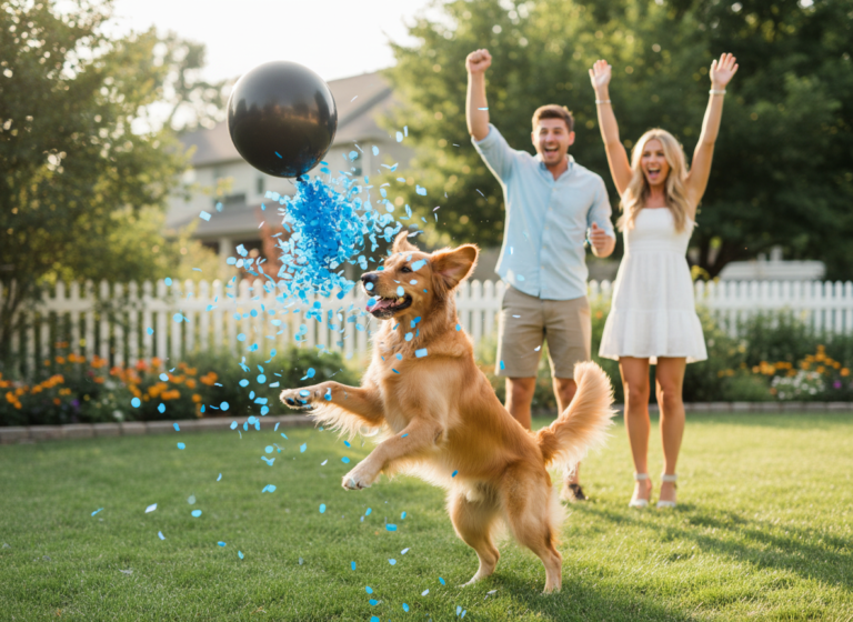 How to Train Your Dog to Pop a Gender Reveal Balloon Safely