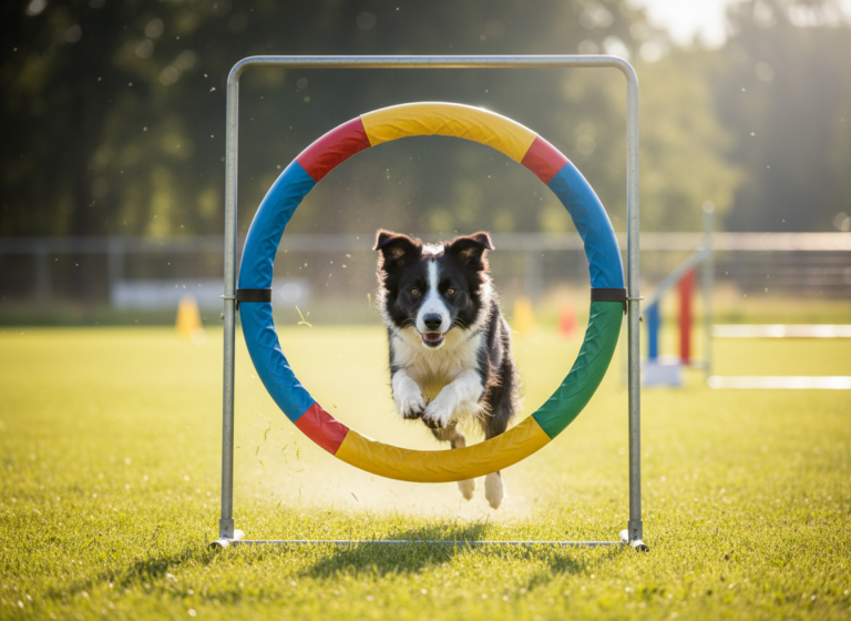 Level Up Agility: Teaching Your Dog to Bravely Jump Through Blind Hoops