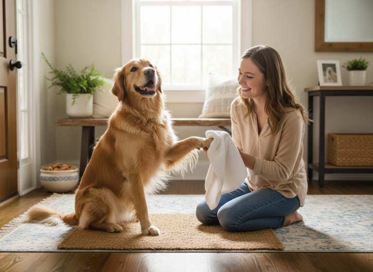Muddy Paws? Teach Your Dog to Lift Each Paw for Cleaning