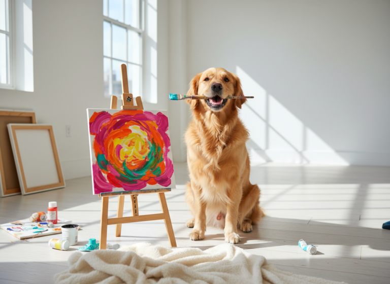 Paw-casso Training: How to Teach Your Dog to Hold a Paintbrush