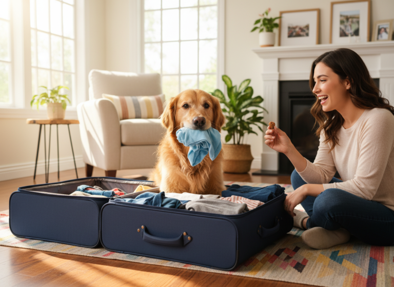 Post-Vacation Helper: Training Your Dog to Unpack a Suitcase