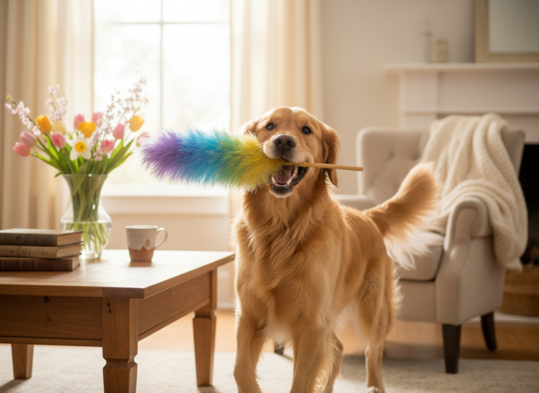 Spring Cleaning Hack: Teach Your Dog to 'Dust' for Funny Photos