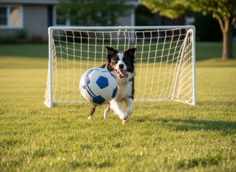 Teach Your Dog to Play Goalie and Block Soccer Balls