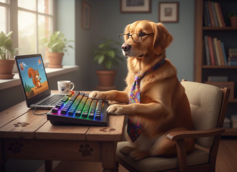 Teach Your Dog to 'Work from Home' by Typing on a Keyboard