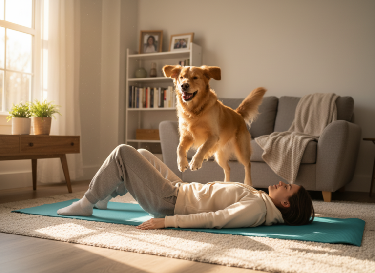 Trust Building: Teaching Your Dog to Jump Over You While You Rest