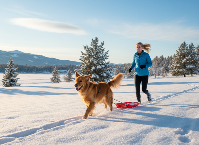 Winter Exercise: Introduction to Light Sled Pulling for Pet Dogs